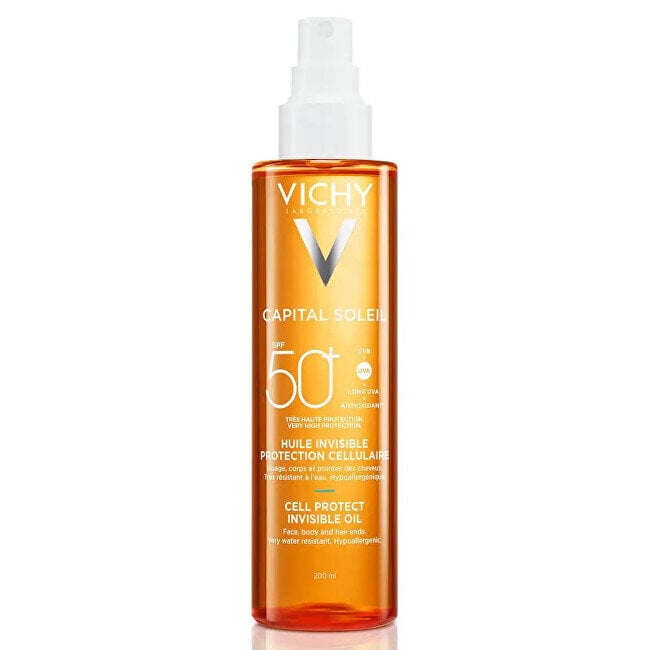 Pihustatav päikesekaitseõli näole ja kehale Vichy Laboratoires Capital Soleil SPF50, 200 ml цена и информация | Päikesekaitse ja päevitusjärgsed kreemid | hansapost.ee