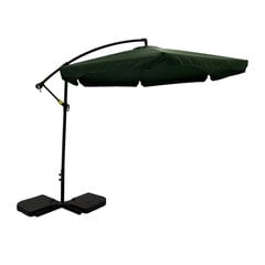 Садовый зонт с основанием Patio, 3 м, зеленый цена и информация | Зонты, маркизы, стойки | hansapost.ee