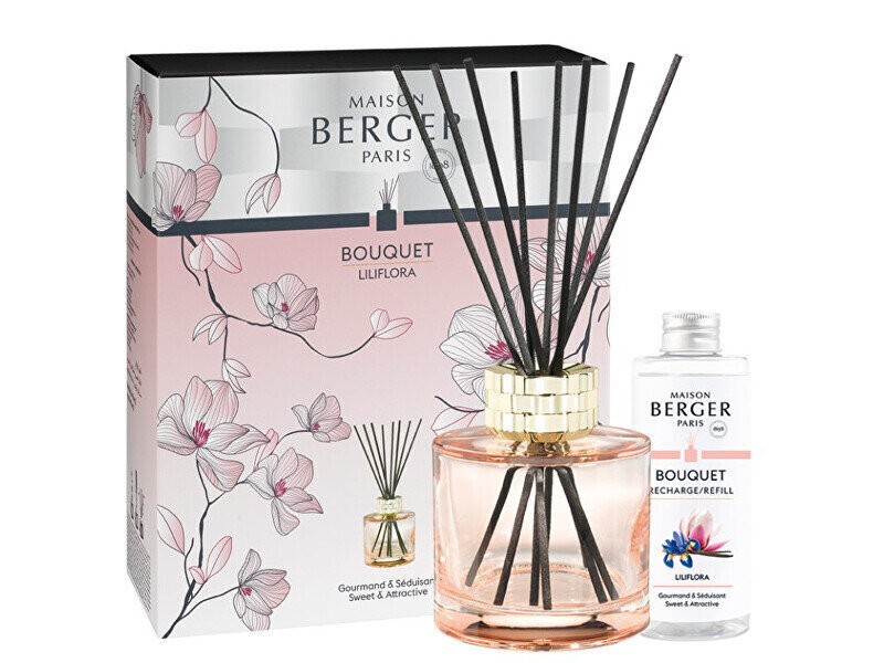 Komplekt Maison Berger Bolero Magnolia: kodulõhn pulkadega Magnolia Pink, 180 ml + katalüütilise lambi täide Magnolia Liliflora, 180 ml hind ja info | Lõhnapulgad ja kodulõhnastajad | hansapost.ee