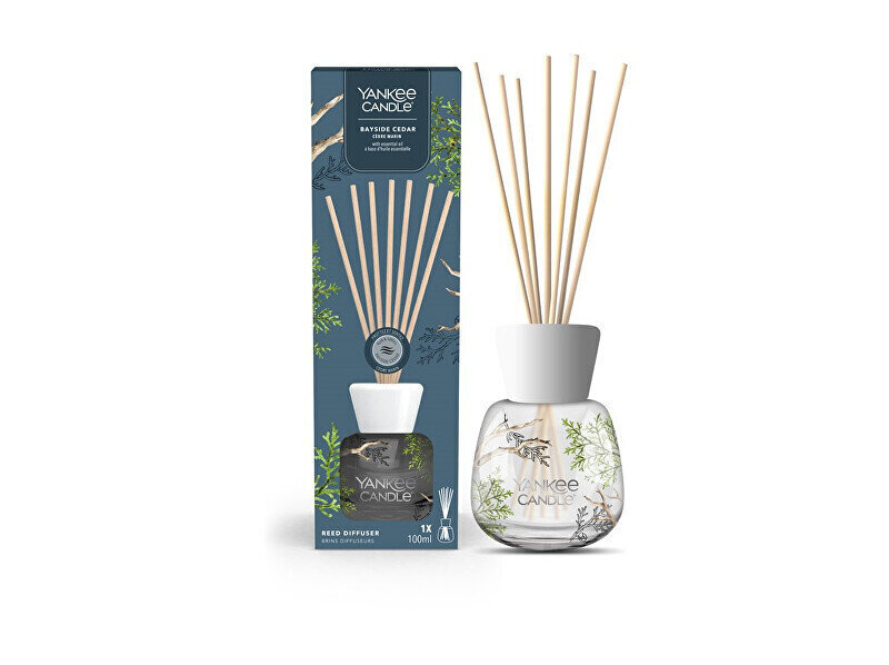 Kodulõhn pulkadega Yankee Candle The Signature Bayside Cedar Reed, 100 ml цена и информация | Lõhnapulgad ja kodulõhnastajad | hansapost.ee