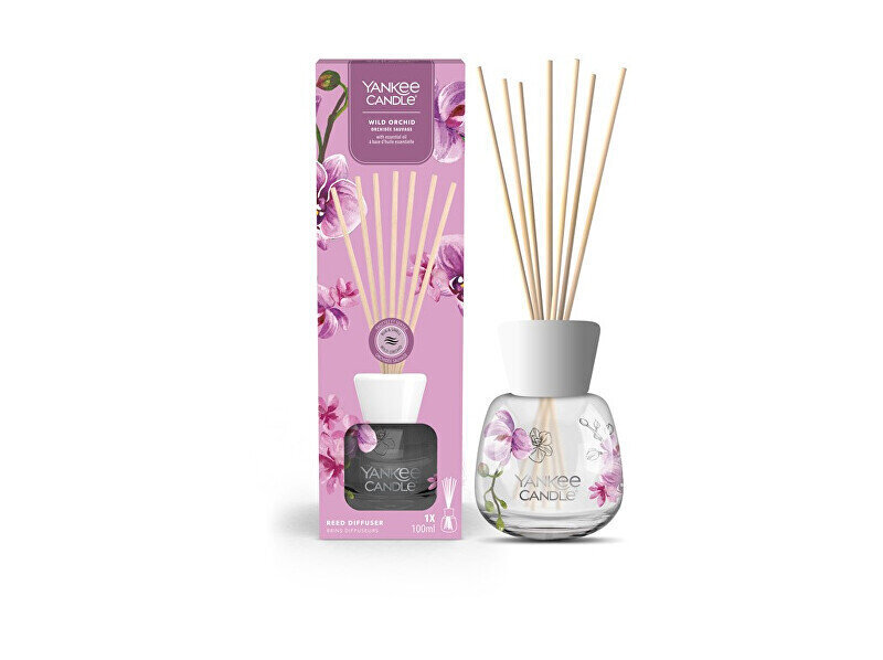 Kodulõhn pulkadega Yankee Candle The Signature Wild Orchid Reed, 100 ml цена и информация | Lõhnapulgad ja kodulõhnastajad | hansapost.ee