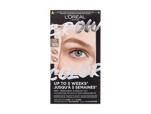 Краска для бровей L'Oréal Paris Brow Color Semi-permanent, 7.0 Темный блондин Смотреть инструкцию на упаковке. цена и информация | Тушь, средства для роста ресниц, тени для век, карандаши для глаз | hansapost.ee