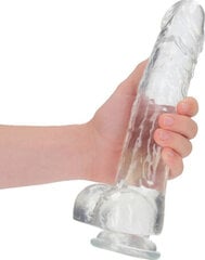 Dildo iminapaga Realrock, 25,4 cm, läbipaistev hind ja info | Dildod | hansapost.ee