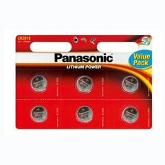 Liitiumpatarei Panasonic CR2016 - 6tk blisterpakend hind ja info | Patareid | hansapost.ee