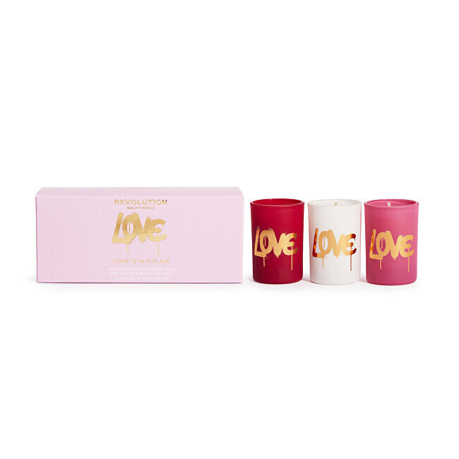 Lõhnaküünalde komplekt Revolution Home Love Collection Love Is In The Air Mini, 3 x 40 g цена и информация | Küünlad, küünlajalad | hansapost.ee