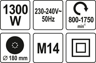 Elektriline krohvilihvija Yato, 1300W hind ja info | Lihvmasinad | hansapost.ee