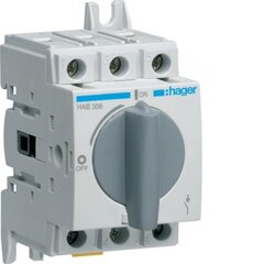 Изолирующий выключатель-разъединитель HAB306 63A 3P Hager цена и информация | Выключатели, розетки | hansapost.ee
