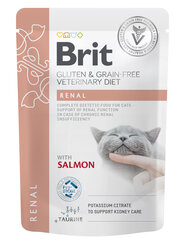 Brit Veterinary Diets Renal с лососем, 85 г цена и информация | Консервы для кошек | hansapost.ee