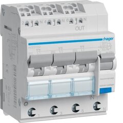 Автоматический выключатель остаточного тока с модулем ADZ310D B 10A 30mA A 3x1P+N Hager цена и информация | Выключатели, розетки | hansapost.ee