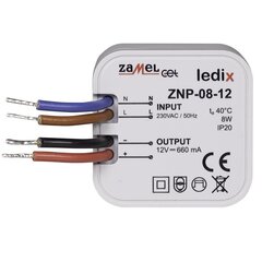 LED toiteplokk 8W 12V DC - ZNP-08-12 price and information | Toiteallikad ja toiteplokid | hansapost.ee