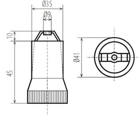 Керамическая розетка E27 LH-E27D с резьбовым нижним кронштейном цена и информация | Выключатели, розетки | hansapost.ee