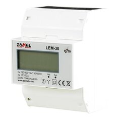Трехфазный счетчик электроэнергии 100A LEM-30 цена и информация | Выключатели, розетки | hansapost.ee