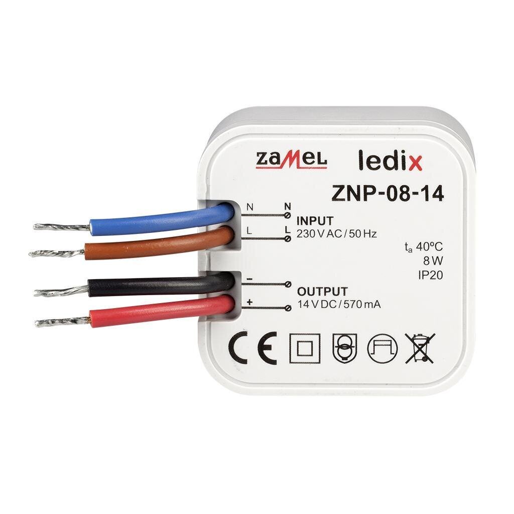 LED toiteplokk 8W 14V DC - ZNP-08-14 цена и информация | Toiteallikad ja toiteplokid | hansapost.ee