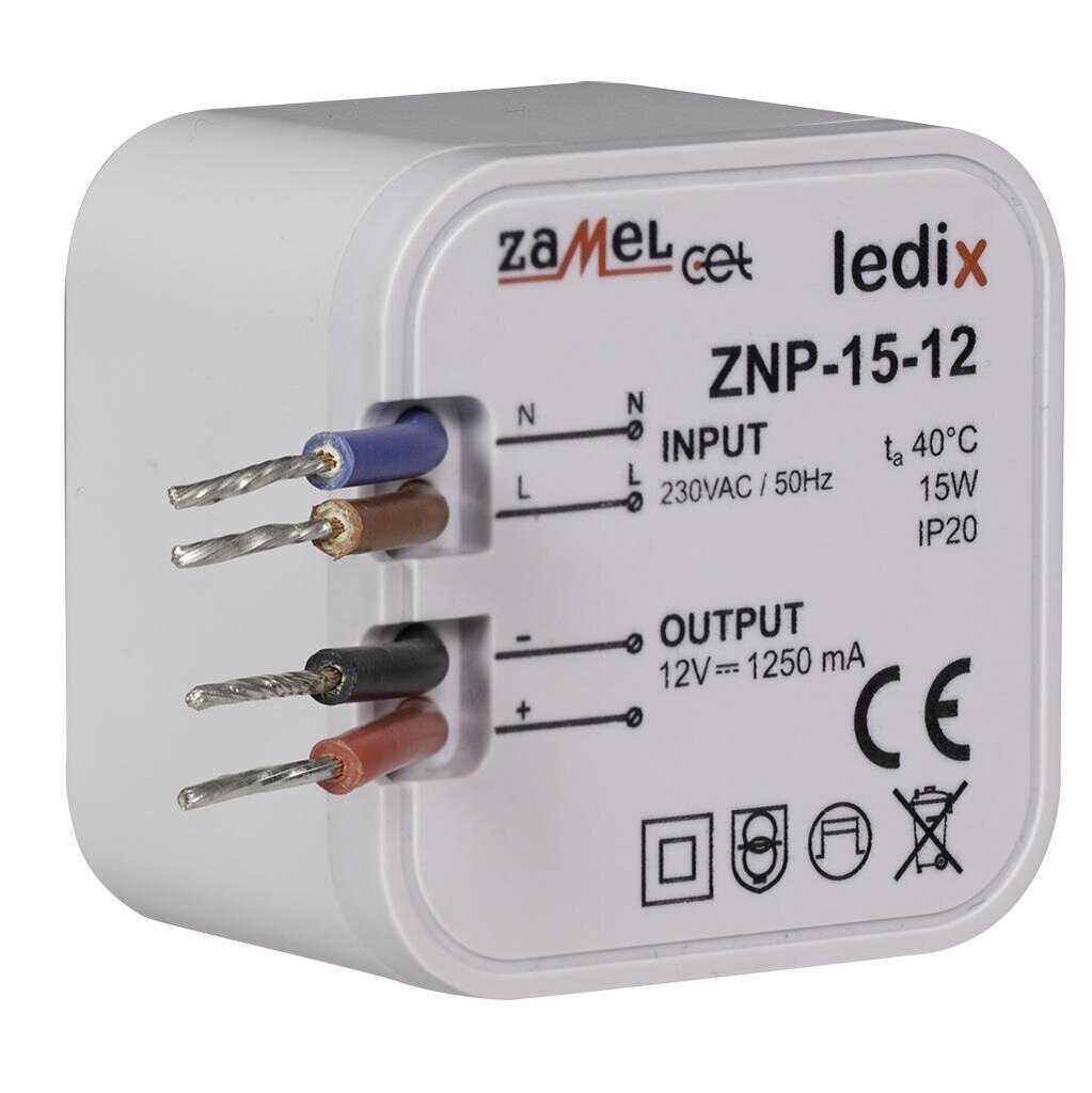 LED toiteallikas 15W 12V DC - ZNP-15-12 hind ja info | Toiteallikad ja toiteplokid | hansapost.ee