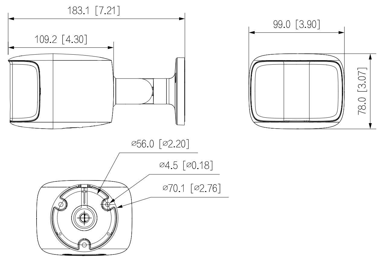 IP kaamera IPC-PFW3849S-A180-E2-AS-PV-0280B PANORĀMA TiOC Full-Color - 7.6 Mpx 2 X 2.8 mm DAHUA hind ja info | Valvekaamerad | hansapost.ee