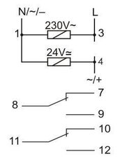 Универсальное реле времени PCU-510 DUO 230В AC / 24В AC/DC цена и информация | Выключатели, розетки | hansapost.ee
