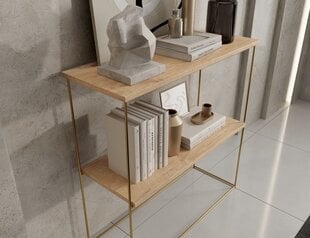 Полка ADRK Furniture Toni, коричневая/золотистая цена и информация | Полки | hansapost.ee
