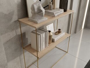Полка ADRK Furniture Toni, коричневая/золотая цена и информация | Полки | hansapost.ee