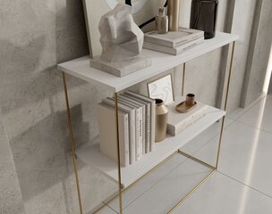 Полка ADRK Furniture Toni, белая/золотая цена и информация | Полки | hansapost.ee