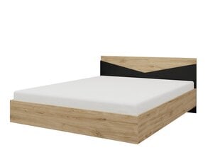 Кровать ADRK Furniture Atson, 140x200 см, коричневая/черная цена и информация | Кровати | hansapost.ee