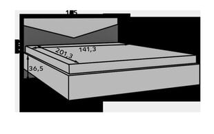 Voodi Adrk Furniture Atson, 160x200 cm, pruun/valge hind ja info | Voodid | hansapost.ee