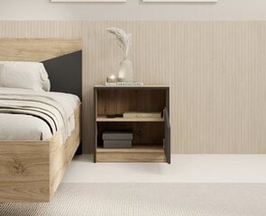 Тумбочка у кровати ADRK Furniture Atson, коричневая/черная цена и информация | Прикроватные тумбочки | hansapost.ee