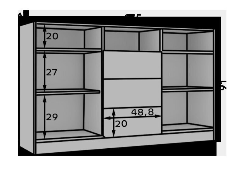 Kummut ADRK Furniture Atson, raud/hall price and information | Kummutid | hansapost.ee