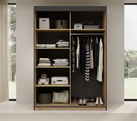 Шкаф ADRK Furniture Atson 200, черный/коричневый цена и информация | Шкафы | hansapost.ee