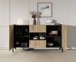 Komoda ADRK Furniture Larista, pruun/must hind ja info | Kummutid | hansapost.ee