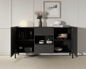 Kummut ADRK Furniture Larista, must hind ja info | Kummutid | hansapost.ee