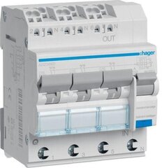 Автоматический выключатель остаточного тока с модулем ADZ366D C 16A 30mA A 3x1P+N Hager цена и информация | Выключатели, розетки | hansapost.ee