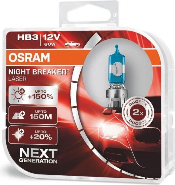 Autopirnid Osram Night Breaker Laser (Next Generation) HB3/9005, 2 tk. цена и информация | Autopirnid | hansapost.ee