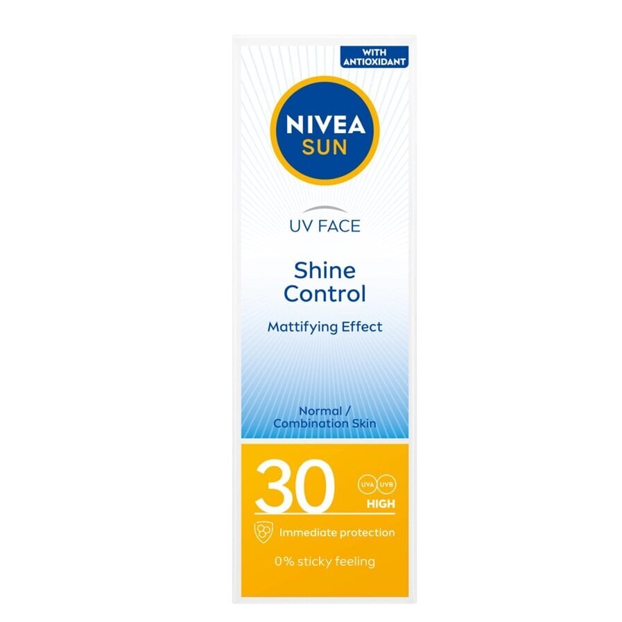 Näokreem Nivea Sun UV Matt SPF30, 50 ml hind ja info | Päikesekaitse ja päevitusjärgsed kreemid | hansapost.ee