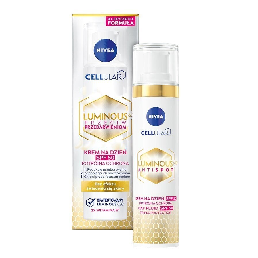 Näokreem Nivea Cellular Luminous 630 SPF50, 40 ml hind ja info | Näokreemid | hansapost.ee