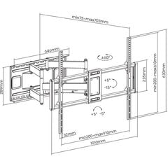 Techly seinale kinnitatav teler LED/LCD 60-120