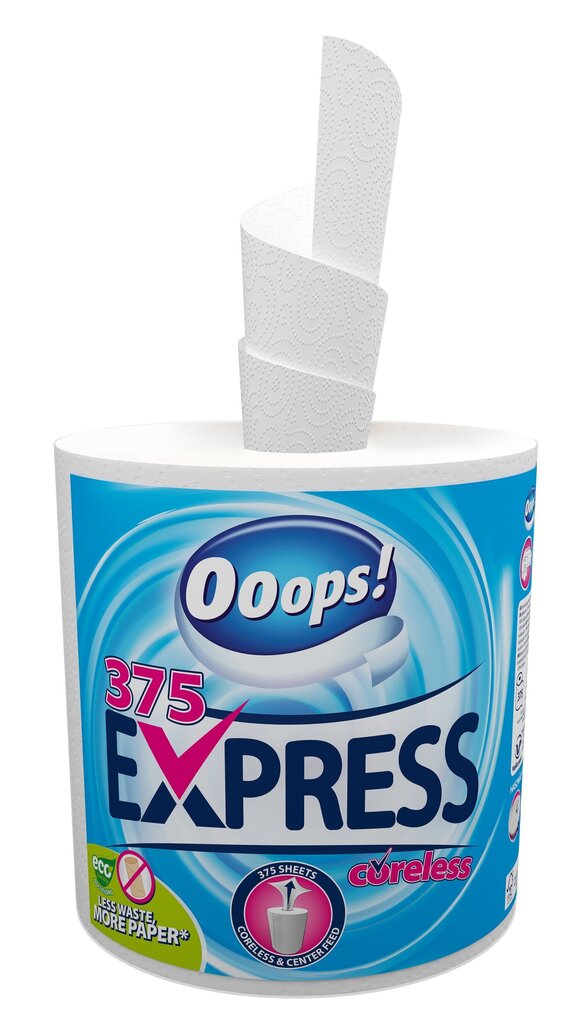 2 kihilised paberrätikud Ooops! Express-1 цена и информация | WC-paber ja majapidamispaber | hansapost.ee