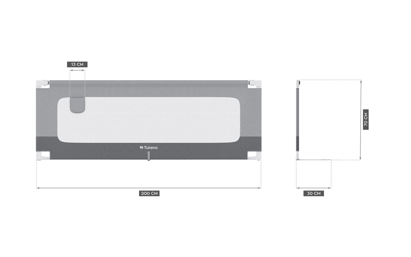 Voodikaitse Tulano Cover 40, 200 cm hind ja info | Ohutustarvikud lastele | hansapost.ee