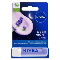 Huulepulk Nivea Overnight Care toitev, 4,8 g hind ja info | Huulekosmeetika | hansapost.ee