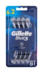 Одноразовые бритвы Gillette BLUE 3, 6 шт. + 2 шт. цена и информация | Косметика и средства для бритья | hansapost.ee