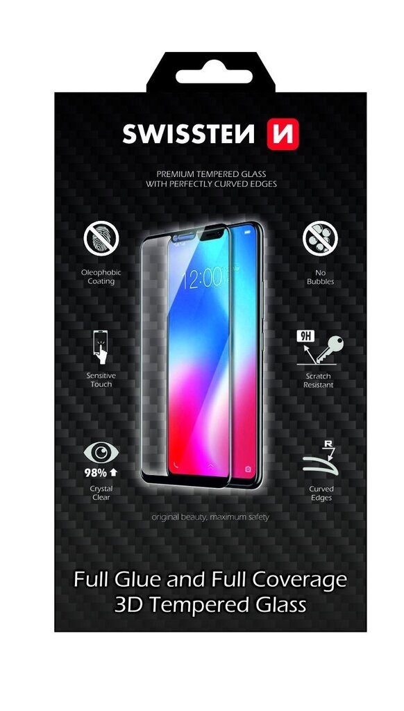 Swissten Ultra Durable 3D Japanese Tempered Glass Premium 9H Screen Protector iPhone 6 Plus / 6S Plus hind ja info | Ekraani kaitseklaasid ja kaitsekiled | hansapost.ee