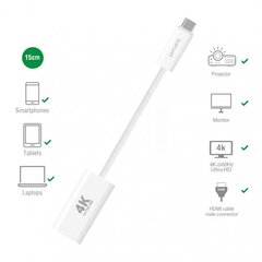 4smarts Usb-C/Hdmi, 15 cm hind ja info | Juhtmed ja kaablid | hansapost.ee