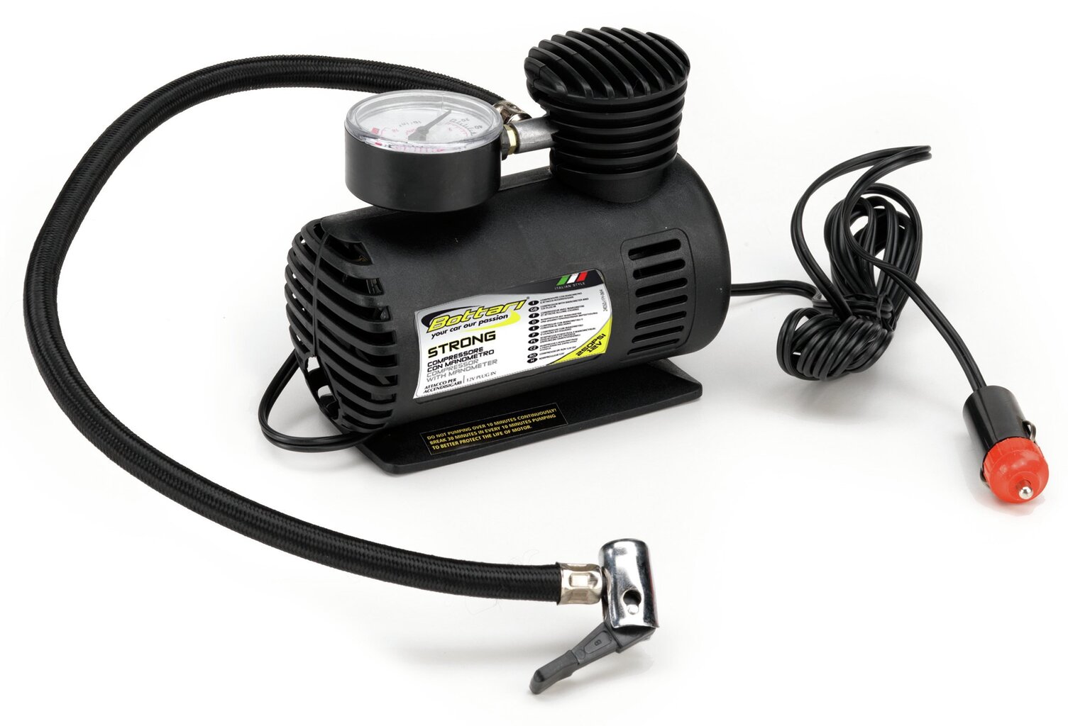 Õhukompressor manomeetriga Bottari Strong hind ja info | Auto elektritarvikud | hansapost.ee