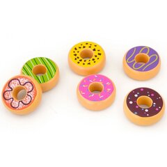 Набор игрушечных деревянных пончиков Viga, 6 шт. цена и информация | Игрушки для девочек | hansapost.ee