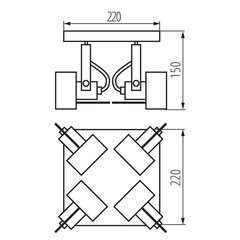 Kanlux laevalgusti Sonda II EL-4O hind ja info | Laelambid | hansapost.ee