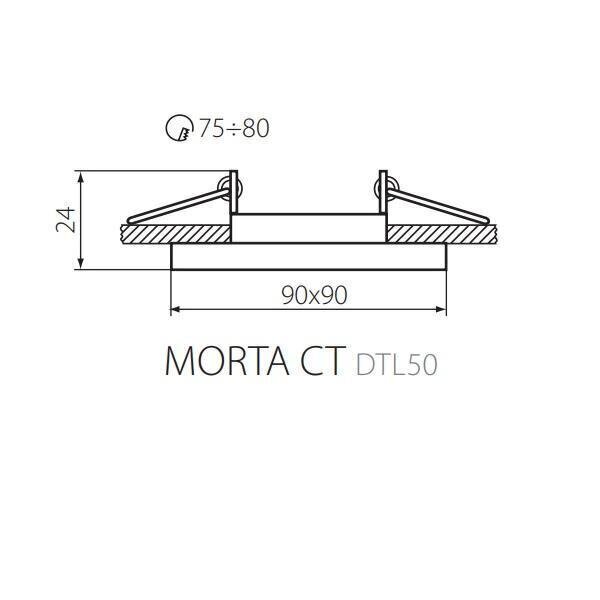 Kanlux sisseehitatud lamp Morta CT-DTL50-B hind ja info | Süvistatavad LED valgustid | hansapost.ee