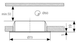 Kanlux sisseehitatud lamp Gavi CT-2116 BC/M price and information | Süvistatavad LED valgustid | hansapost.ee