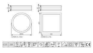 Kanlux laevalgusti Jurba DL-218L hind ja info | Laelambid | hansapost.ee