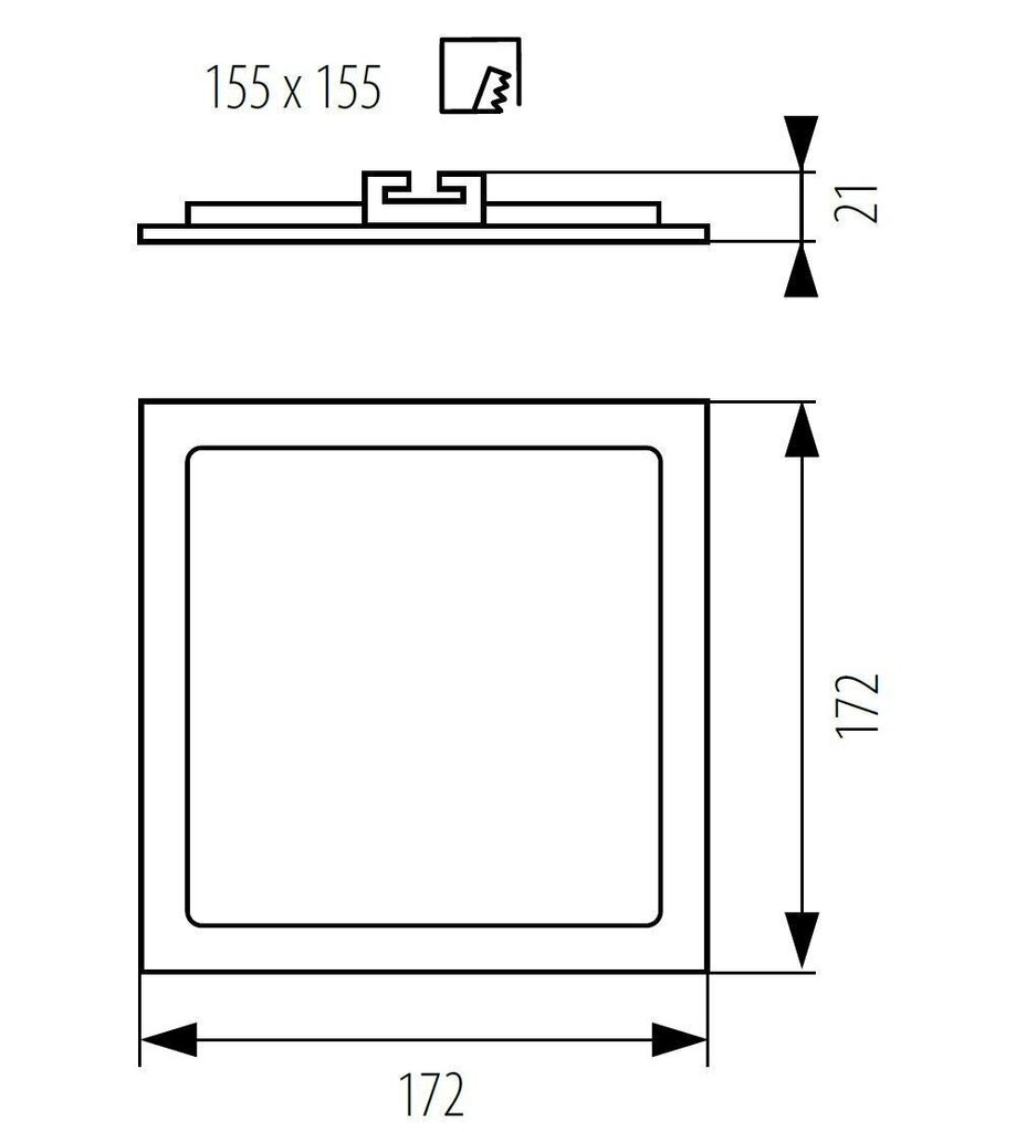 Kanlux sisseehitatud LED valgusti Katro V2LED 12W-WW-W hind ja info | Süvistatavad LED valgustid | hansapost.ee