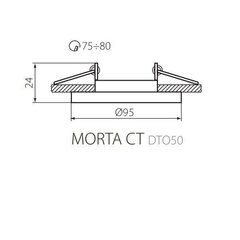 Kanlux sisseehitatud lamp Morta CT-DTO50-SR hind ja info | Süvistatavad LED valgustid | hansapost.ee