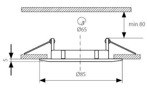 Kanlux sisseehitatud lamp Luto CTX-DS02B AB hind ja info | Süvistatavad LED valgustid | hansapost.ee